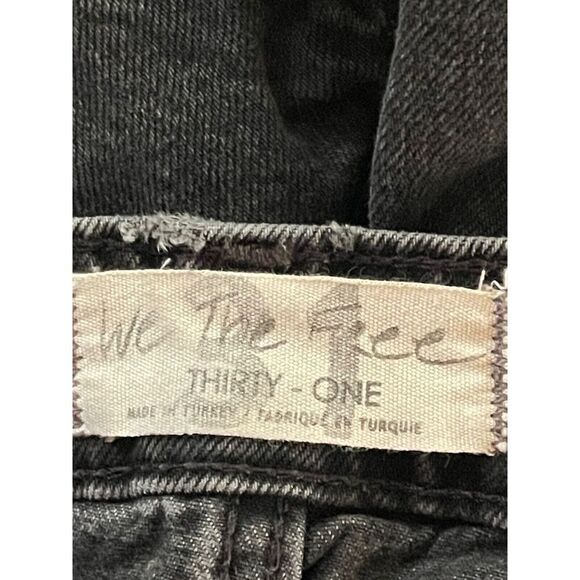We The Free Distressed Black Denim Jeans US 31Festival Grunge 100% Cotton - Picture 12 of 12